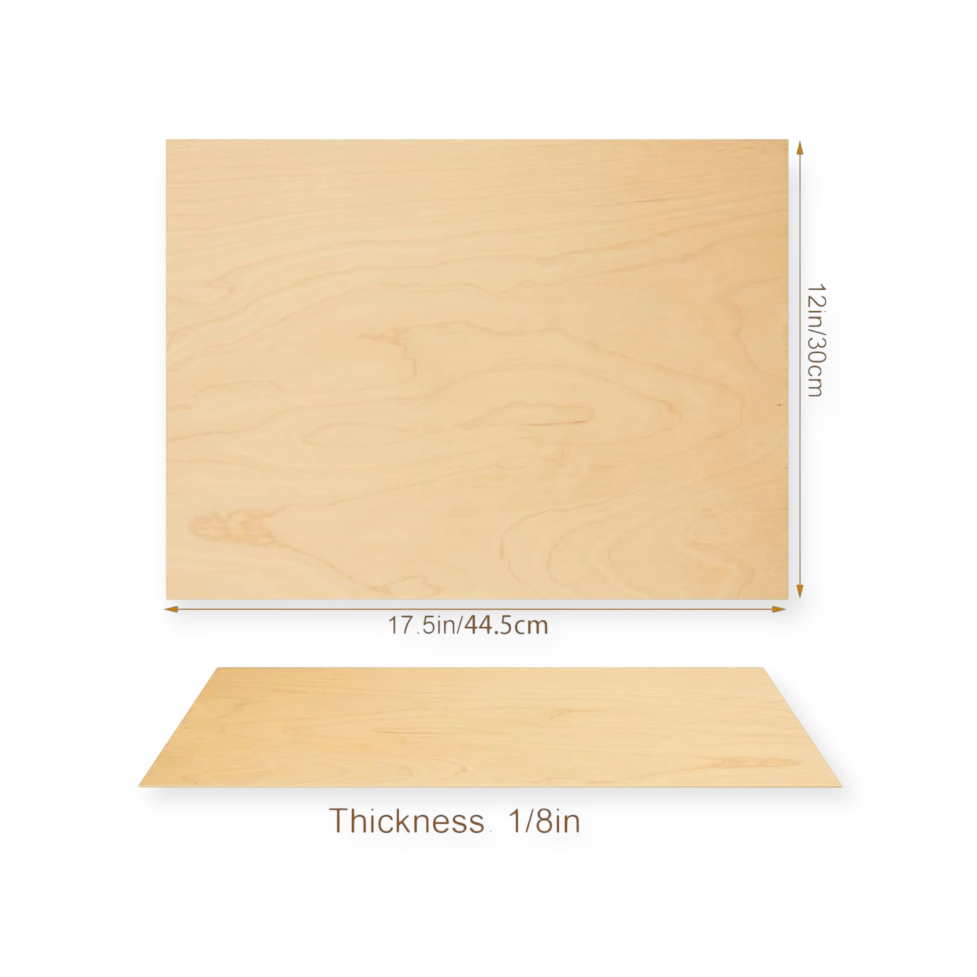 12″ × 18″ × 1/8″ (3mm) Baltic Birch Plywood Sheets | 10 Pack | Laser & CNC Grade