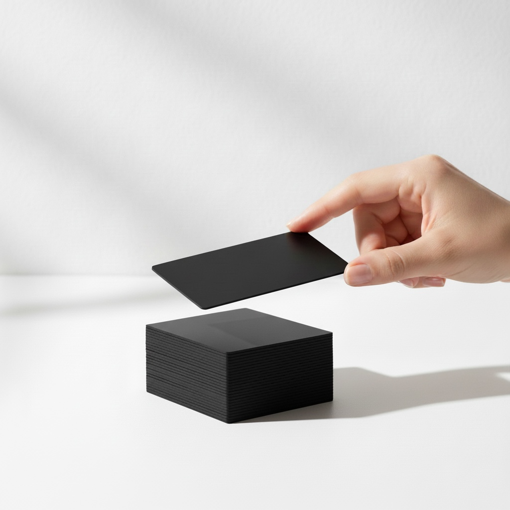 Matt Black Stainless Steel Metal Cards | Playing Card Blanks | 88×64×.5mm