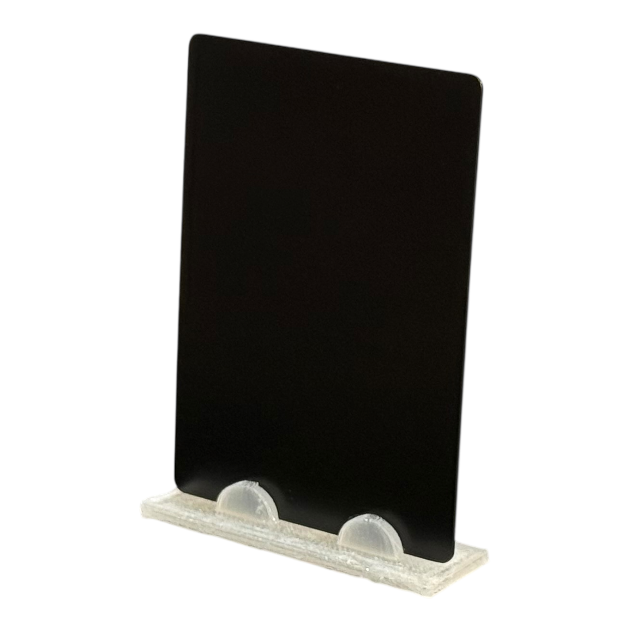Stainless Steel / Matt Black UV Ready Metal Cards | 88×64×0.8mm (Blanks)