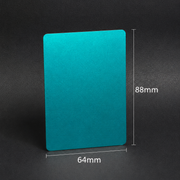 Glacial Teal Stainless Steel Metal Cards | Playing Card Blanks | 88×64×.5mm