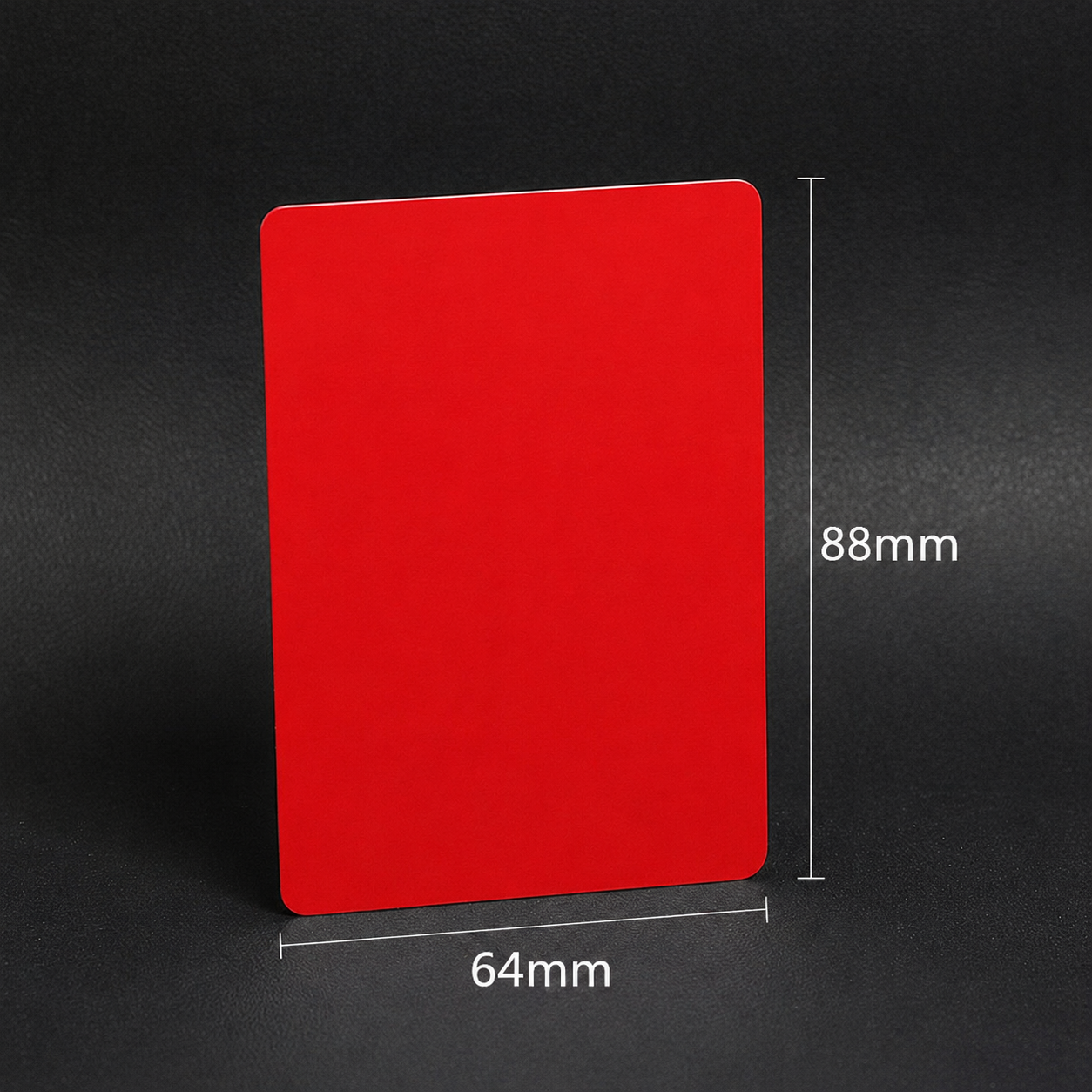 Ember Red Stainless Steel Metal Cards | Playing Card Blanks | 88×64×.5mm