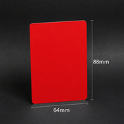 Ember Red Stainless Steel Metal Cards | Playing Card Blanks | 88×64×.5mm