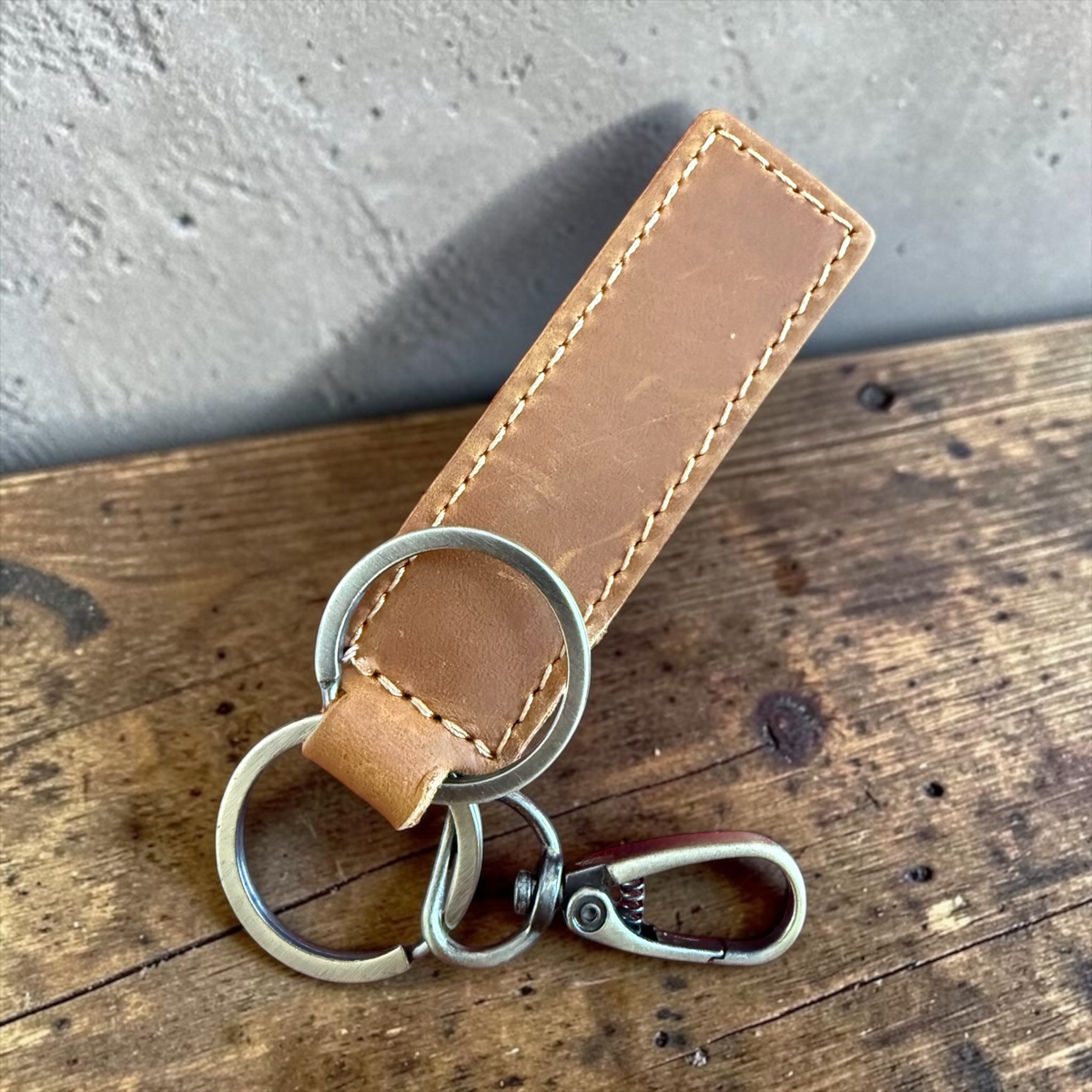 Leather Keychain with Clip | 2.5” | Bulk 10 Pack