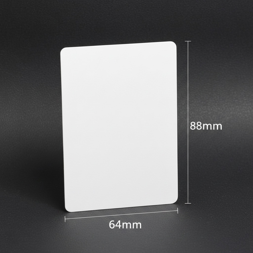 White Stainless Steel Metal Cards | Playing Card Blanks | 88×64×.5mm